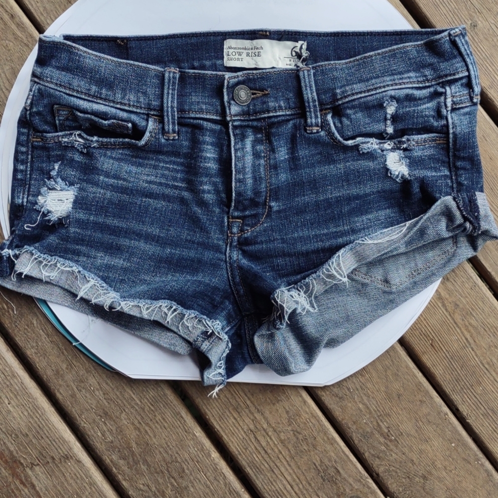 Denim stretch shorts